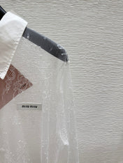 MIUMIU LONG-SLEEVE LACE SHIRT 267993