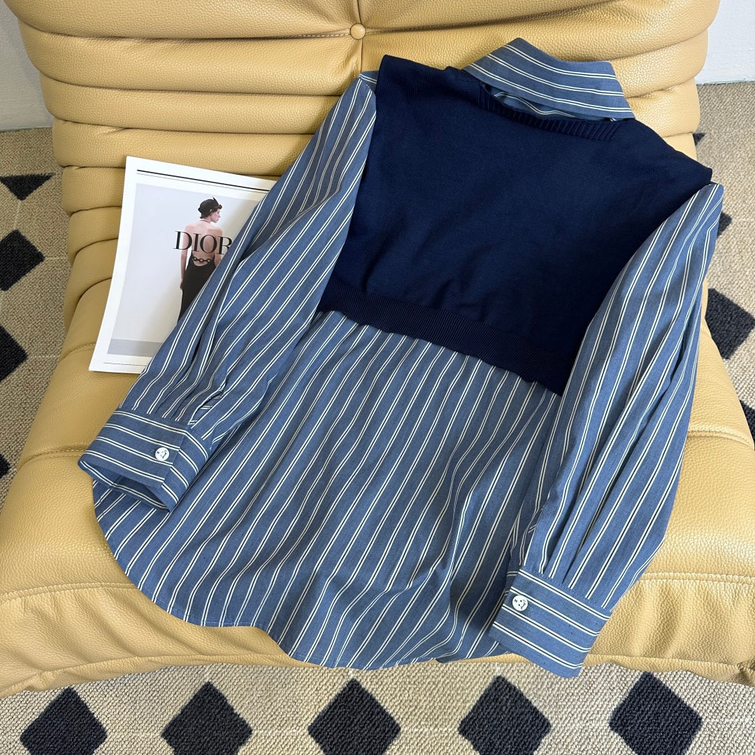 CHANEL SHIRT WITH SCARF DETAIL STYLE 51