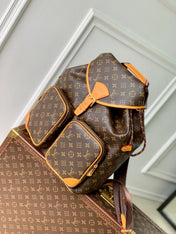 MONTSOURIS CARGO BACKPACK 40 IN BROWN MONOGRAM LAMBSKIN