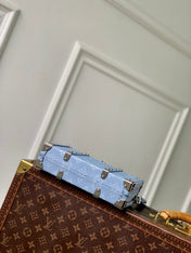 WALLET TRUNK TAIGARAMA 21.5 IN BLUE MONOGRAM COATED CANVAS