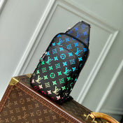 AVENUE SLINGBAG 18 IN BLACK MONOGRAM ECLIPSE CANVAS MULTICOLOR GRADIANT LOGO