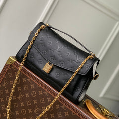 ANYTIME FLAP BAG 29.5 IN BLACK MONOGRAM CALFSKIN