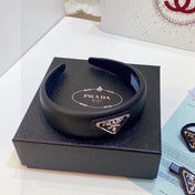 THICK HEADBAND IN BLACK CALFSKIN 730963