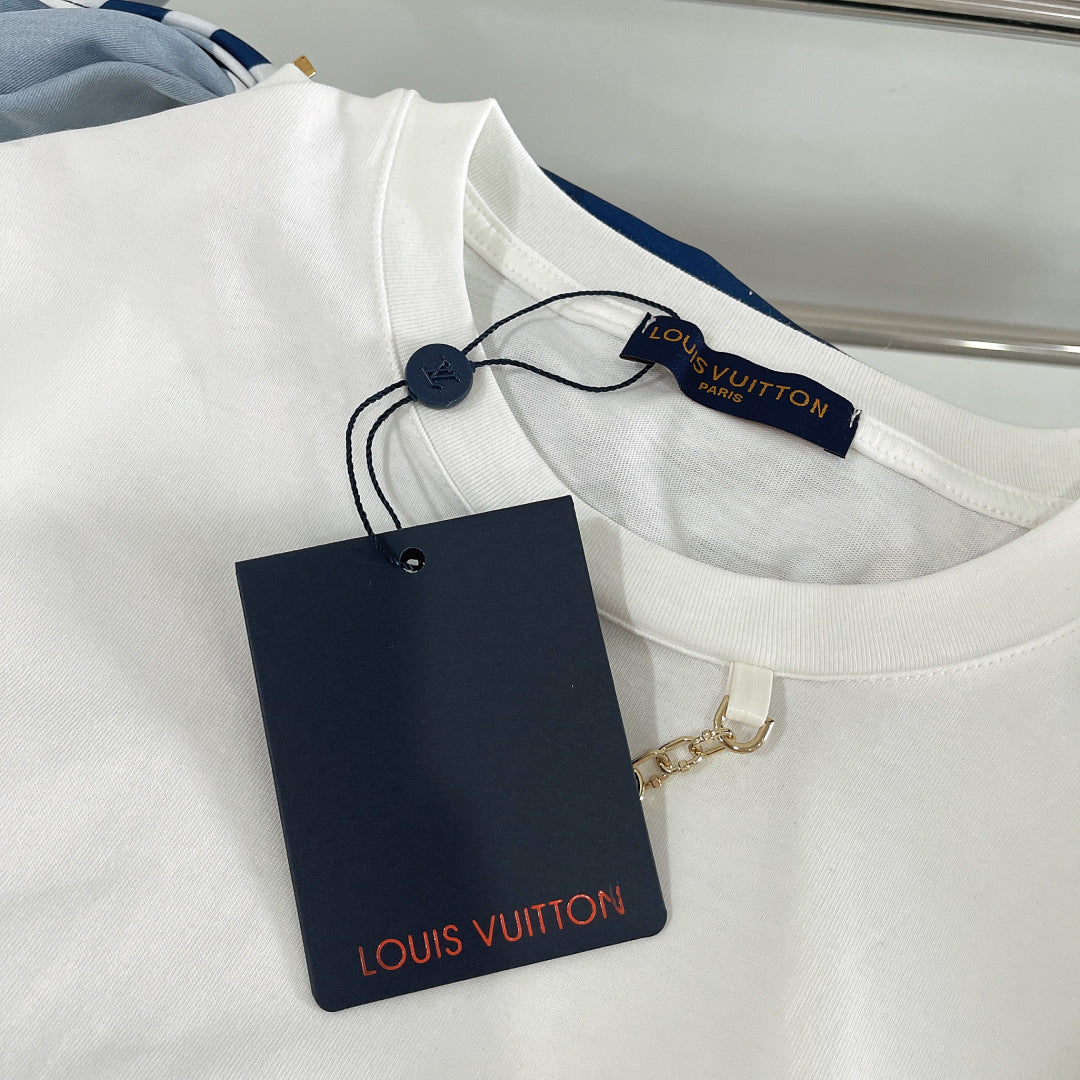 T-SHIRT WITH LV SILK SCARF IN JERSEY FABRIC 265970
