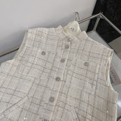 CHANEL BLAZER WOOL FELT TWEED BLAZER 265957