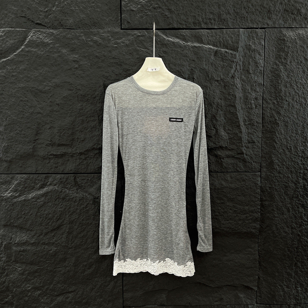 MIU LACE DRESS IN COTTON 265835