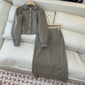 PRADA 25S JACKET AND LONG SKIRT SET 219