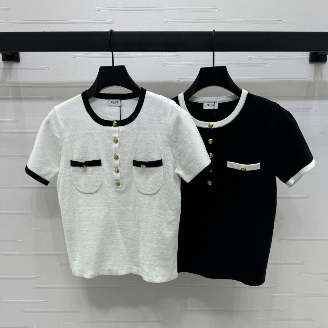 CELINE SHORT SLEEVE SWEATER 269457
