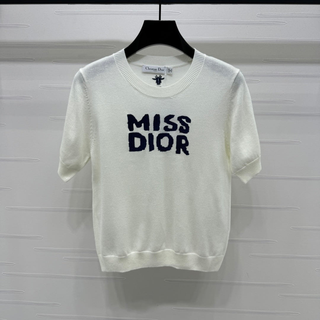 DIOR 25S MISS KNIT SHORT SLEEVE TOP 264242