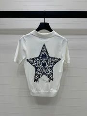 DIOR EMBROIDERED LOGO KNIT POLO SHIRT