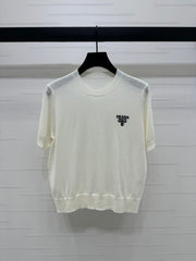 PRADA SHORT-SLEEVE EMBROIDERED LOGO T-SHIRT 269460