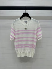 CHANEL SHORT-SLEEVE KNIT TOP 269464