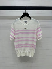 CHANEL SHORT-SLEEVE KNIT TOP 269464