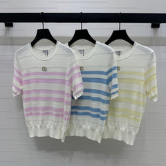 CHANEL SHORT-SLEEVE KNIT TOP 269464