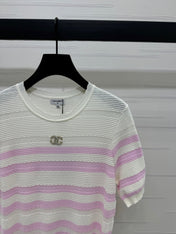 CHANEL SHORT-SLEEVE KNIT TOP 269464