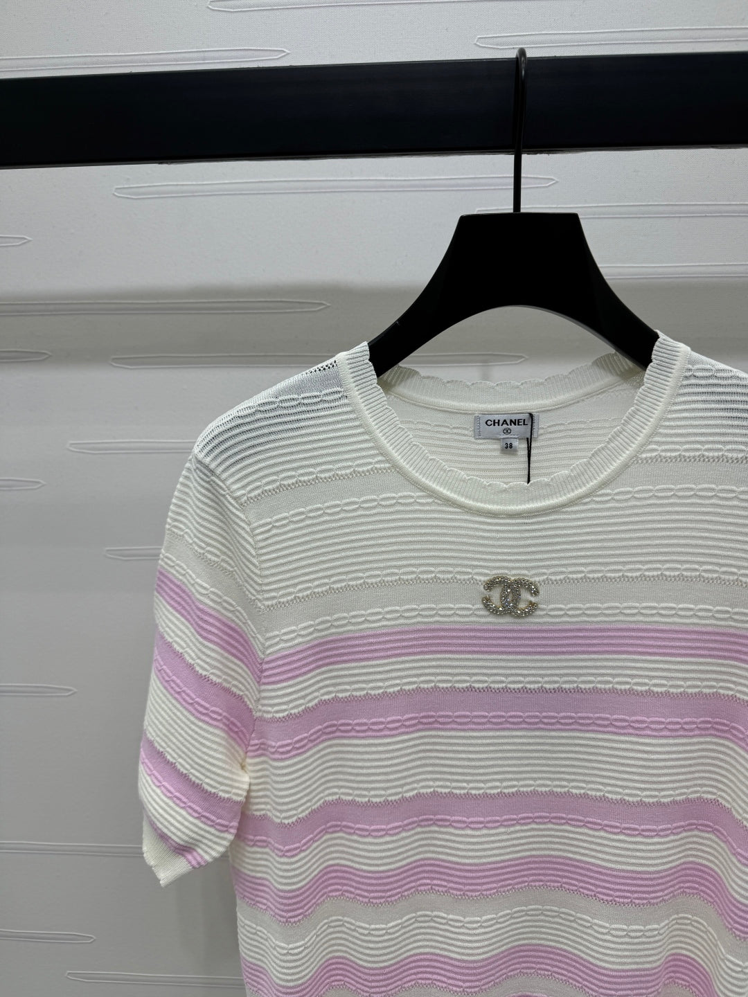CHANEL SHORT-SLEEVE KNIT TOP 269464