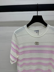 CHANEL SHORT-SLEEVE KNIT TOP 269464