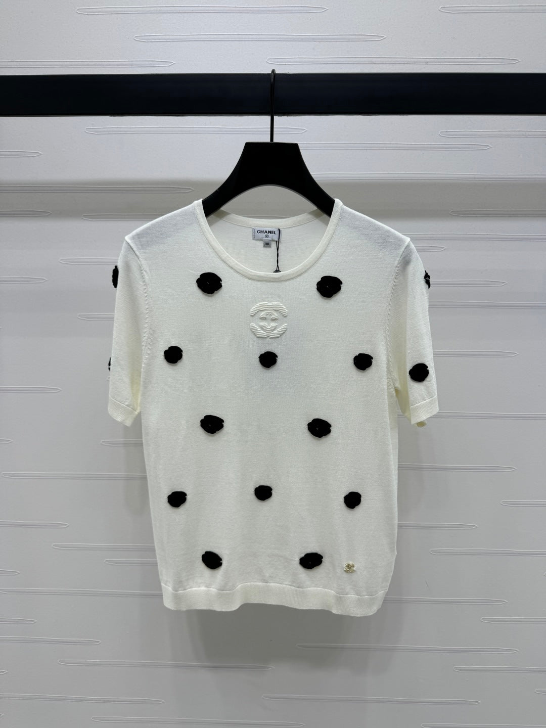 CHANEL SHORT-SLEEVE KNIT TOP 269465