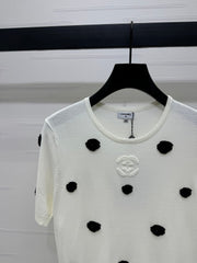 CHANEL SHORT-SLEEVE KNIT TOP 269465