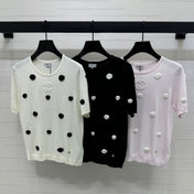 CHANEL SHORT-SLEEVE KNIT TOP 269465