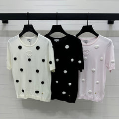 CHANEL SHORT-SLEEVE KNIT TOP 269465