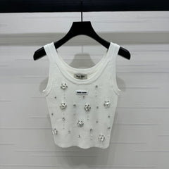 MIU 25S 3D RHINESTONE TANK TOP 264255