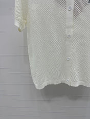 MIU 25S SHORT SLEEVE ROUND NECK CARDIGAN 264268