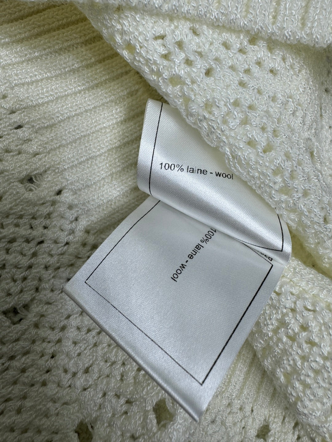 CHANEL SHORT-SLEEVE OPEN-KNIT TOP 274861