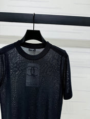CHANEL CREW NECK SHORT-SLEEVE KNIT TOP 274965