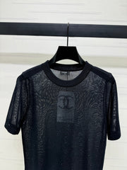 CHANEL CREW NECK SHORT-SLEEVE KNIT TOP 274965