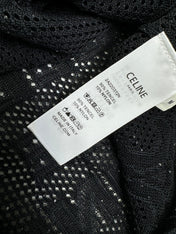 CELINE SHORT-SLEEVE CROCHET TOP BLACK 274808