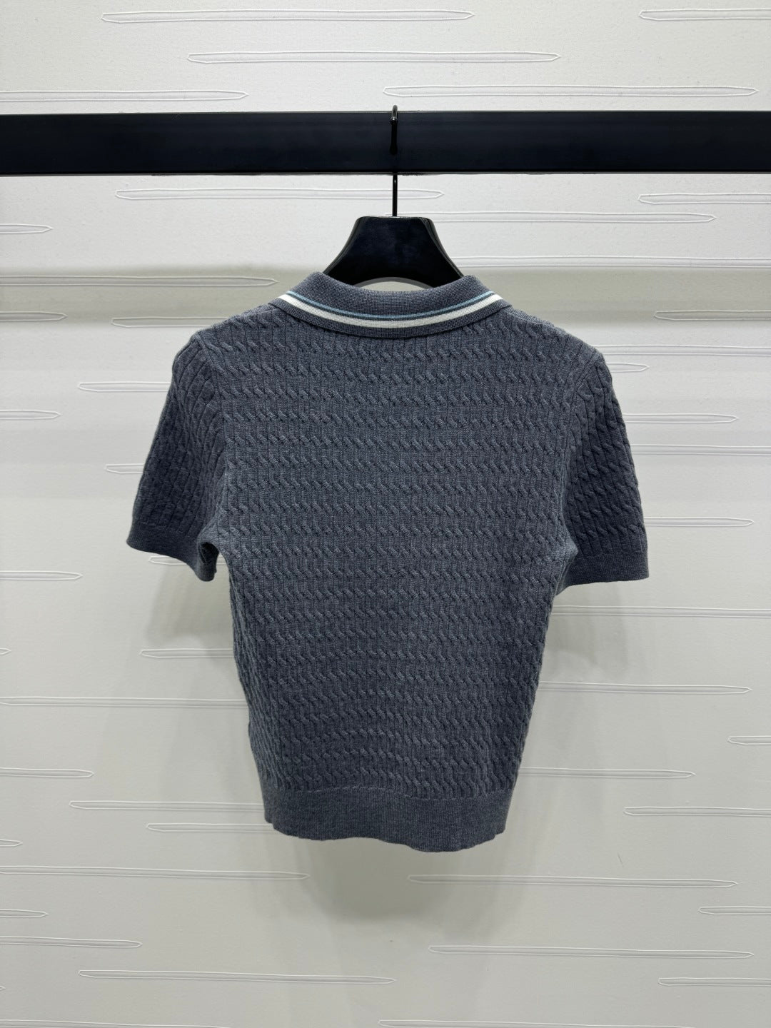 MIUMIU KNITTED POLO SHIRT WHITE 274839