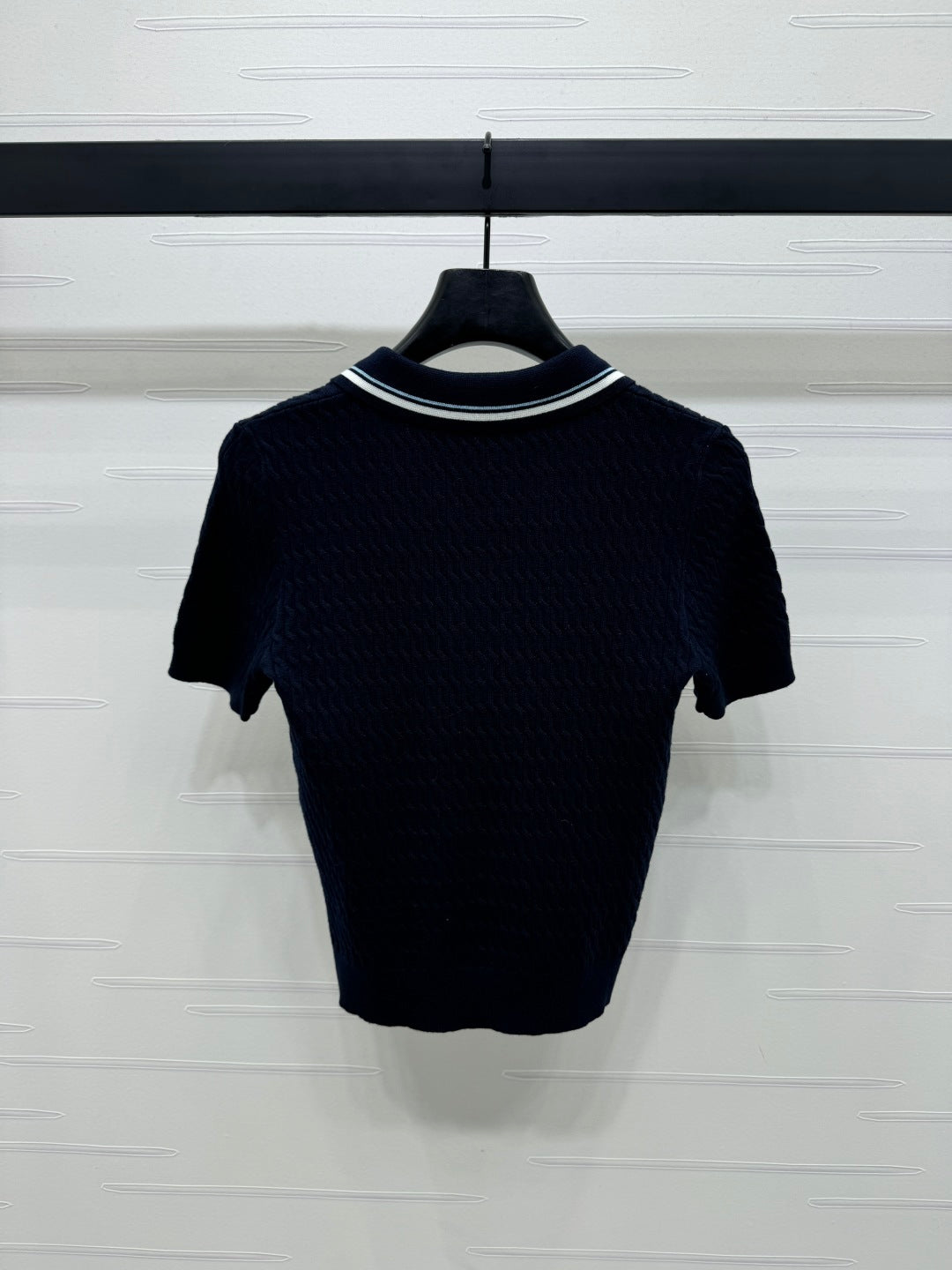 MIUMIU KNITTED POLO SHIRT WHITE 274841