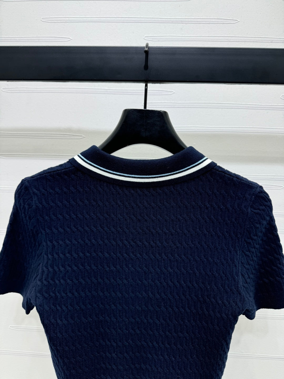 MIUMIU KNITTED POLO SHIRT WHITE 274841