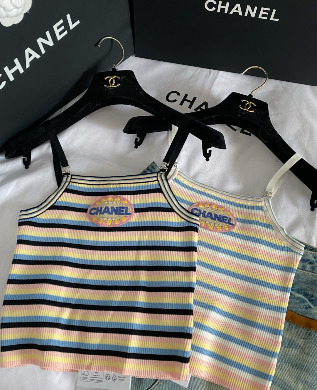 CHANEL KNIT CAMISOLE TOP 256898