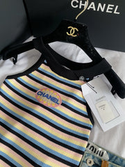 CHANEL KNITTED HALTER TOP
