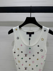 LV 25S EMBROIDERED KNIT TANK TOP 264272