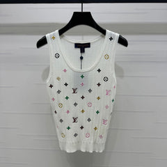 LV 25S EMBROIDERED KNIT TANK TOP 264272