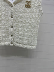 CHANEL 25S CROCHET SLEEVELESS VEST 264178