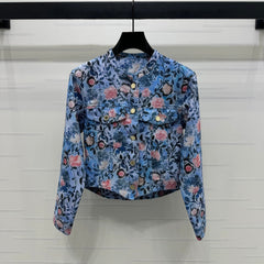LV 25S PRINTED DENIM JACKET 264199