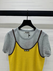 MIU 25S 2 PIECE KNITTED TOP WITH STRAPS 264132