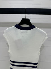 MIU 25S ICE STRIPE KNIT VEST 264114