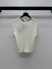 MIU 25S RHINESTONE COLLAR T-SHIRT 264095