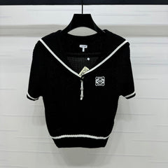 LOEWE 25S SHORT SLEEVE KNITTED CAPE 264036