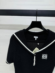 LOEWE 25S SHORT SLEEVE KNITTED CAPE 264036