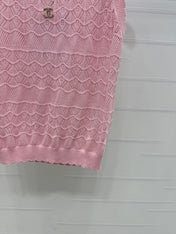CHANEL 25S HOLLOW KNIT VEST 264158