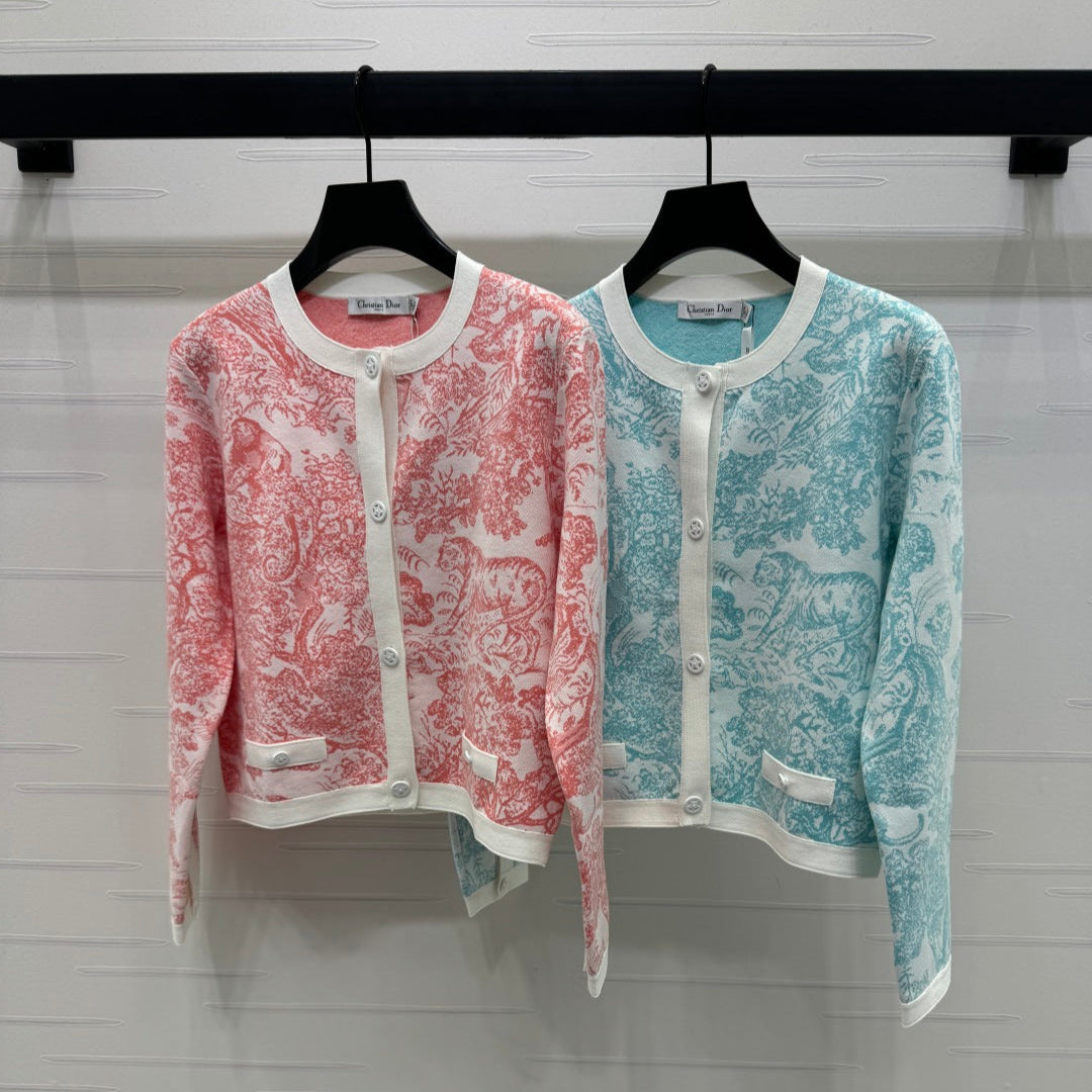 DIOR ROUND-NECK KNIT CARDIGAN 274878