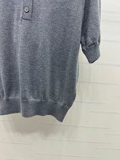 BURBERRY SHORT-SLEEVE KNITTED POLO SHIRT 274846