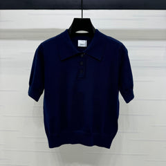 BURBERRY SHORT-SLEEVE KNITTED POLO SHIRT 274845