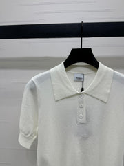 BURBERRY SHORT-SLEEVE KNITTED POLO SHIRT 274844